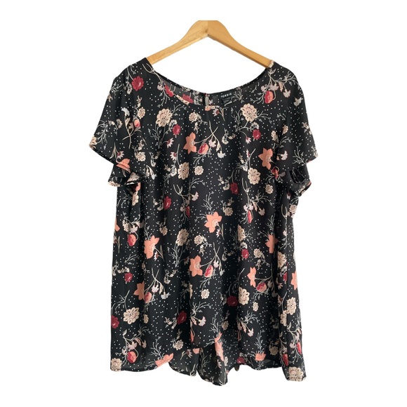 torrid Tops - Torrid Floral Print Georgette High Low Blouse Size 2